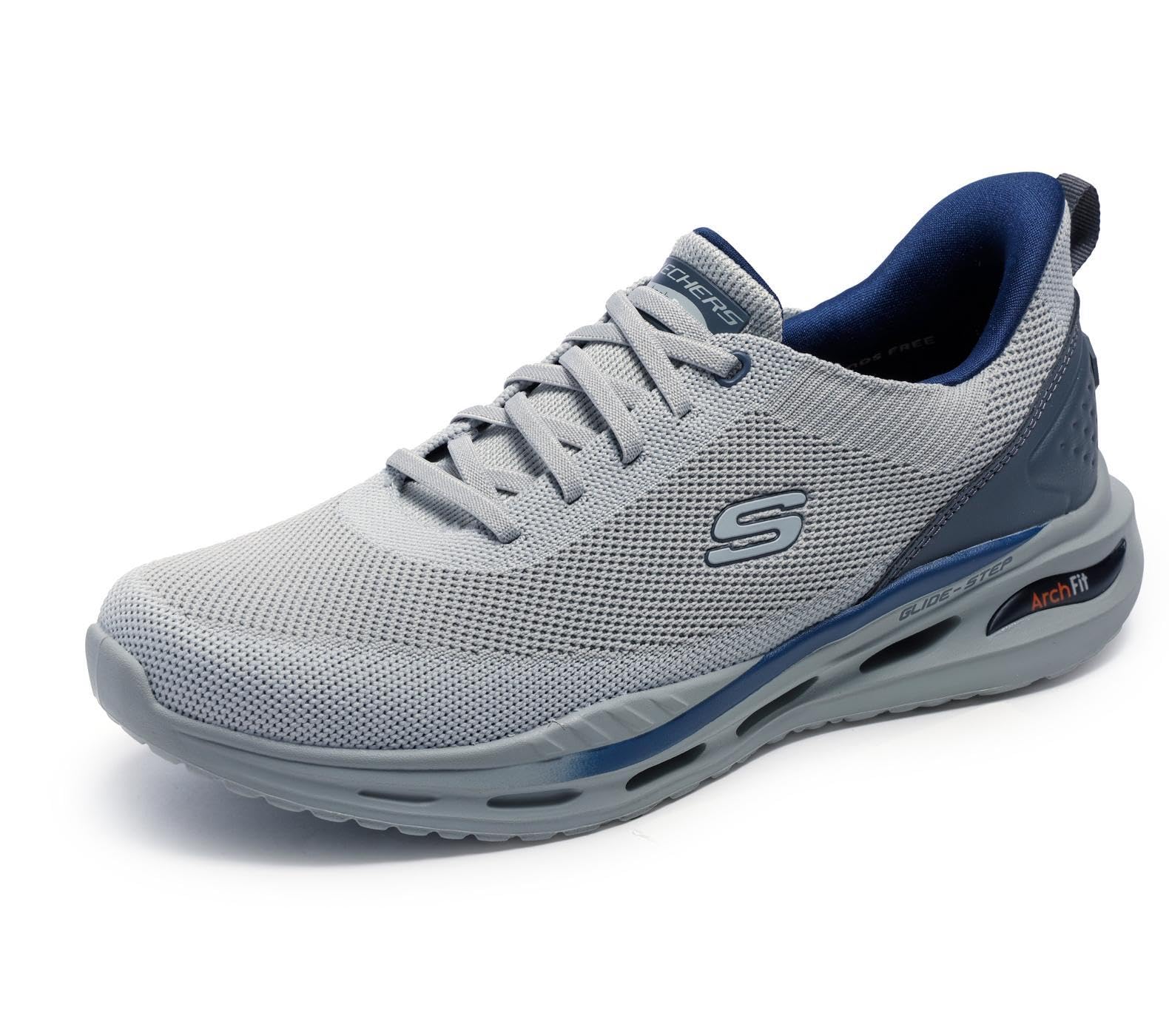 Skechers Men's Arch Fit Orvan Kincade Slip-in Trainers, Lt Gray Knit/Synthetic, 10.5 UK