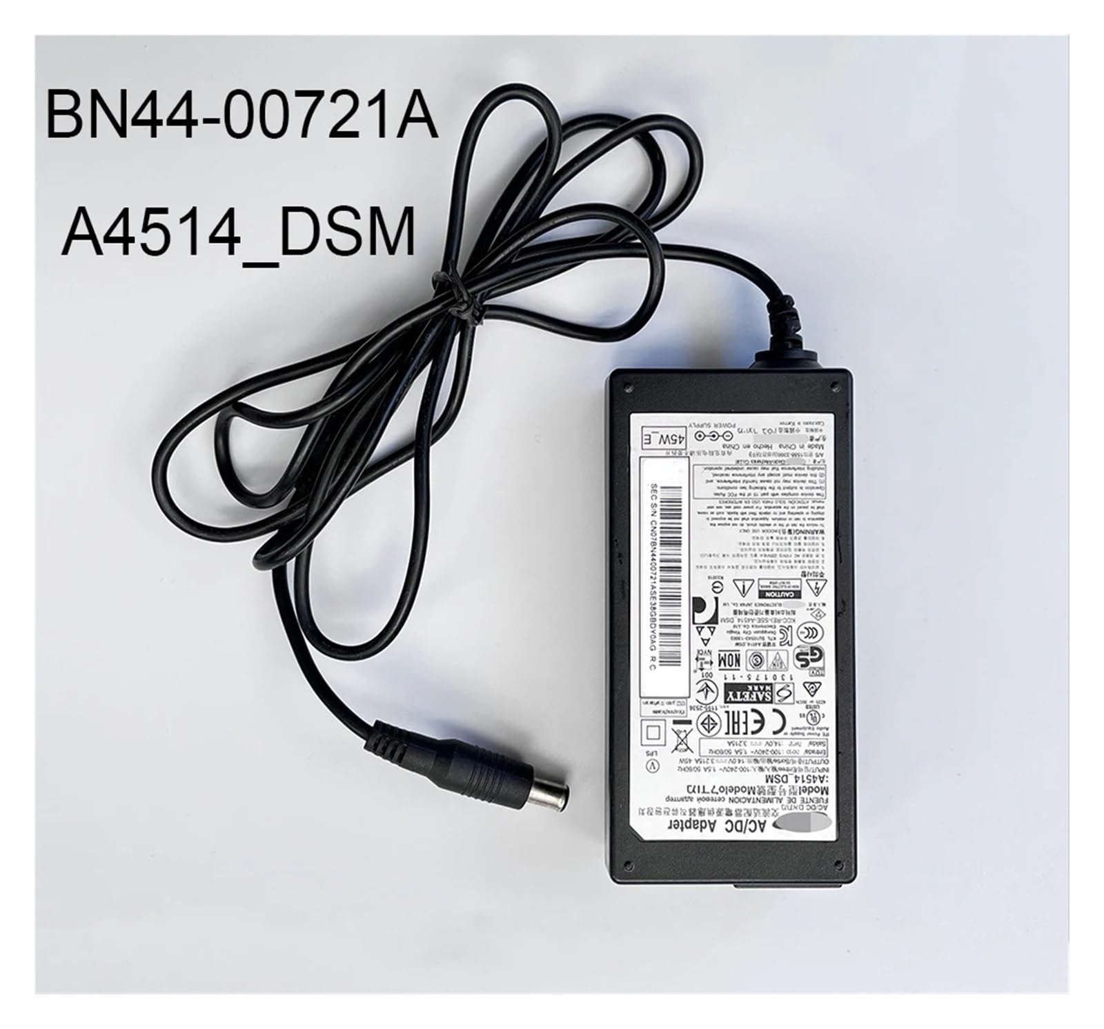 Caricabatterie Adattatore CA/CC for Monitor TV Line BN44-00721A A4514_DSM 14 V 3.215 A 45 W È for T27D390E U28E570D U28E590D S27E591C Assemblaggio Cavi