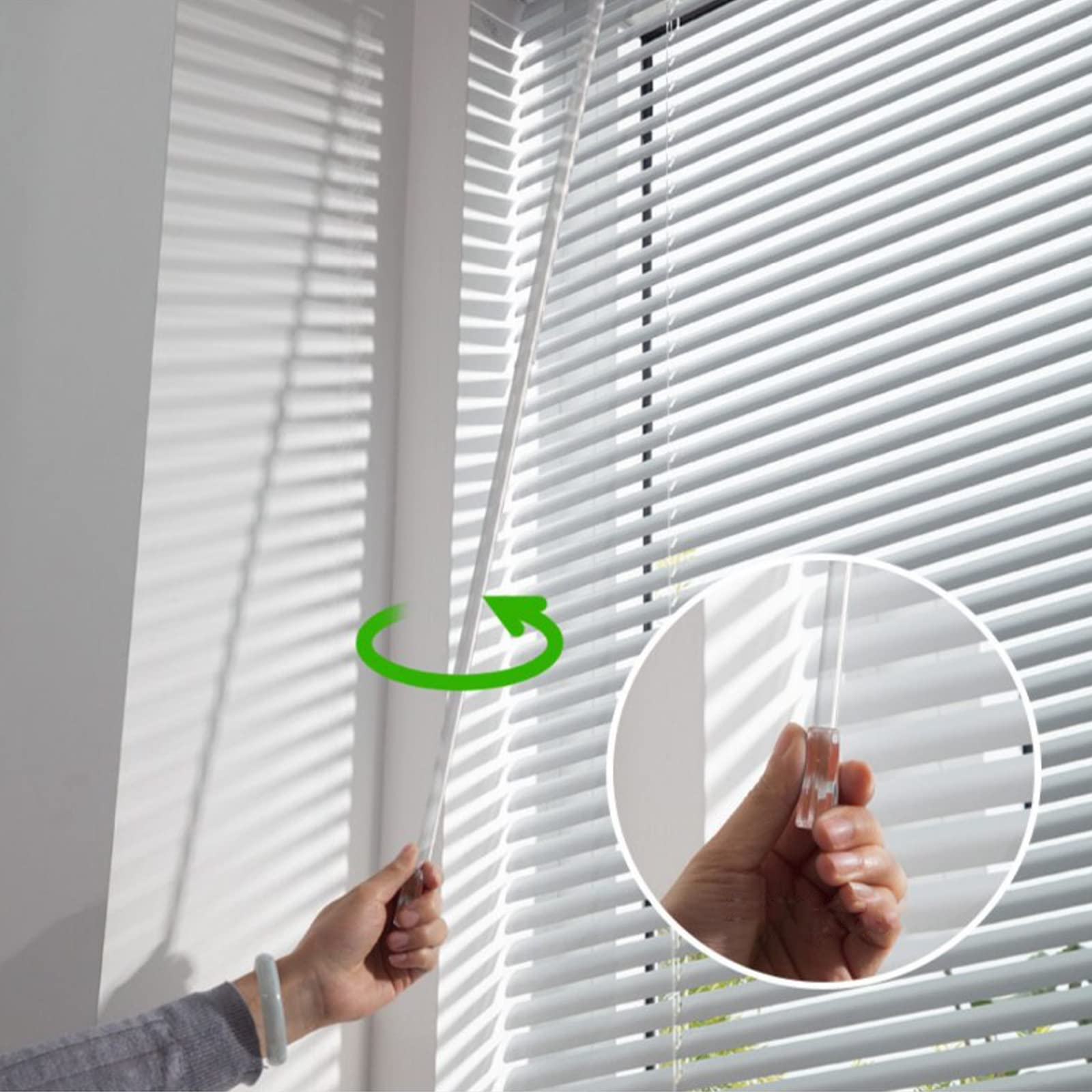Konfigurowalne aluminiowe bezprzewodowe żaluzje weneckie, bez wiercenia, zaciemniające, wodoodporne, łatwe dopasowanie, do kuchni, biura, łazienki, sypialni, salonu (120 x 100 cm)