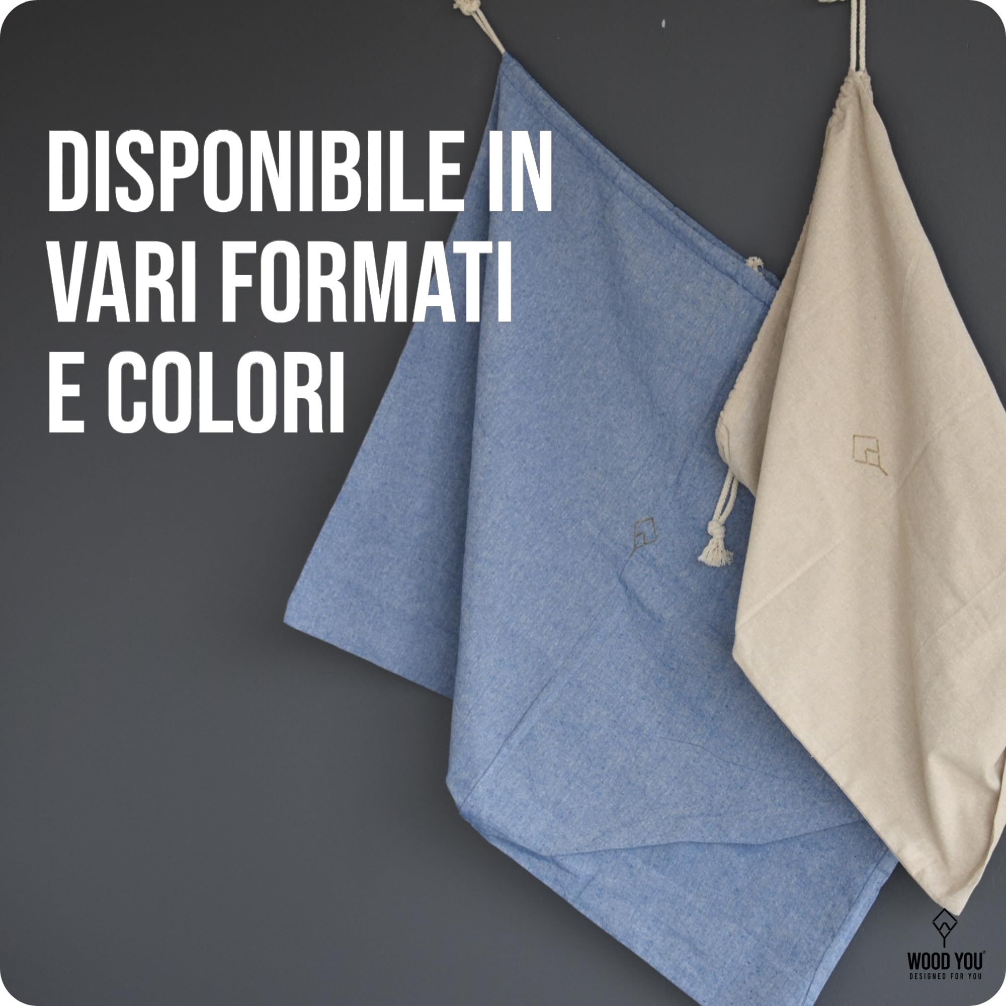 Sacca per Spianatoia in Cotone Ecologico Riciclato, Neutra, 75x50 cm, Canapa