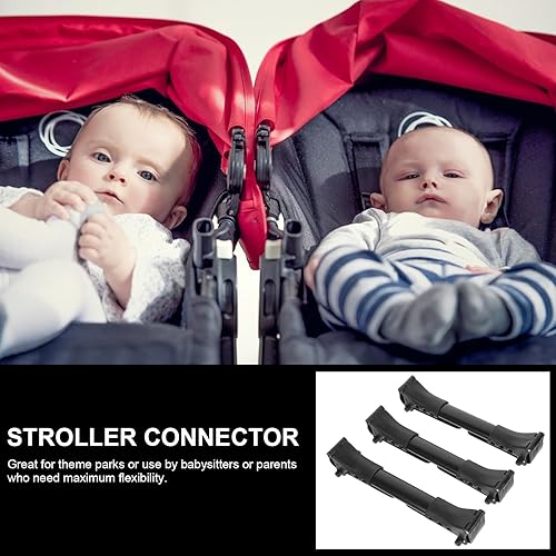 Miniatura 9 de ibasenice Conector de carrito de cochecito de 3 piezas para gemelos, accesorios universales para cochecito, accesorios universales para cochecito,