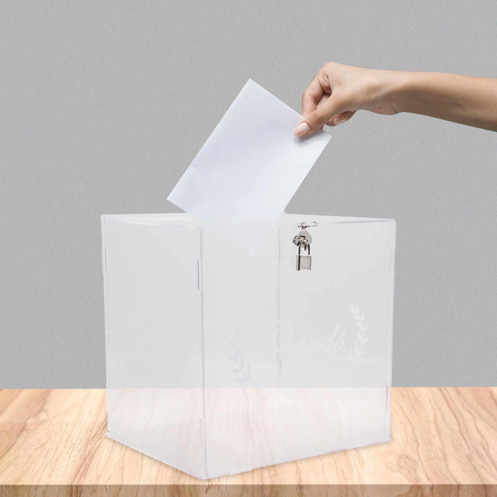 Acryl Hochzeitskartenbox mit Sichtbarem Design für Empfangskarten | Dekorative Kartenaufbewahrung, Geeignet für Hochzeit und Geburtstag, Klare Optik, Attraktive Party Requisite