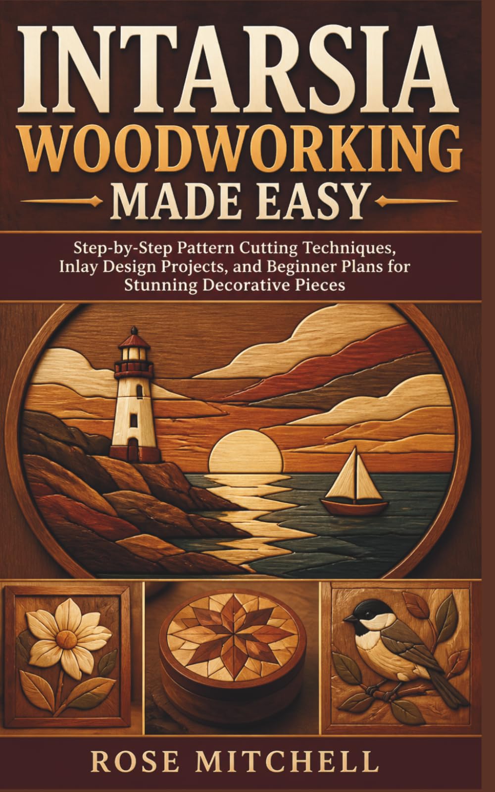 INTARSIA WOODWORKING MADE EASY: Step-by-Step Pattern Cutting Techniques, Inlay Design Projects, and Beginner Plans for Stunning Decorative Pieces