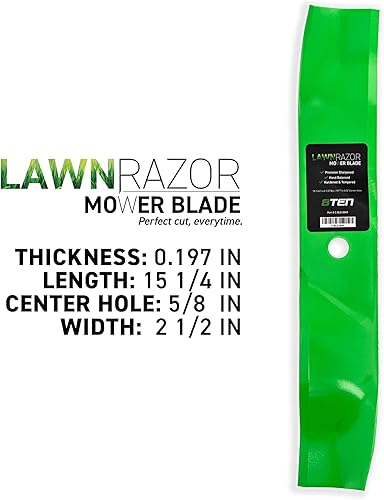 Miniatura 3 de 8TEN LawnRazor - Juego de cuchillas de cortacésped para Ariens Gravely Exmark Lazer Z Zoom 1744 44 pulgadas cubierta 1-653102 103-2519 00272900