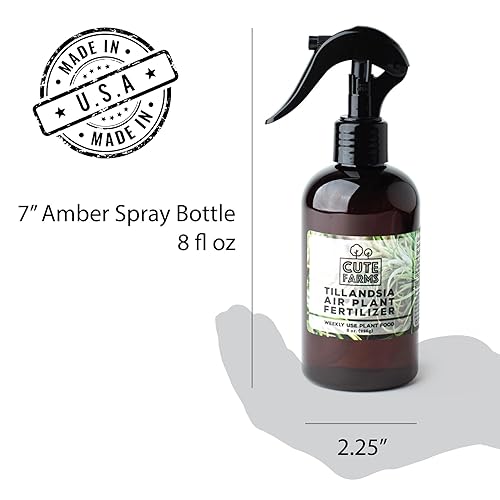 Miniatura 7 de Cute Farms Tillandsia - Fertilizante para plantas de aire, fórmula suave de uso semanal, nutrientes formulados para plantas de aire (botella de