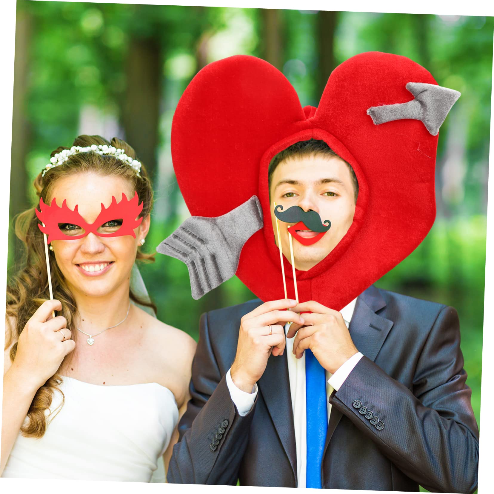 TOYANDONA 4piezas Sombrero De Forma De Corazón Para Fiestas Accesorio Divertido Para Disfraces De San Valentín Para Bodas y Sesiones De Fotos Hecho De Materiales De Calidad Diseño
