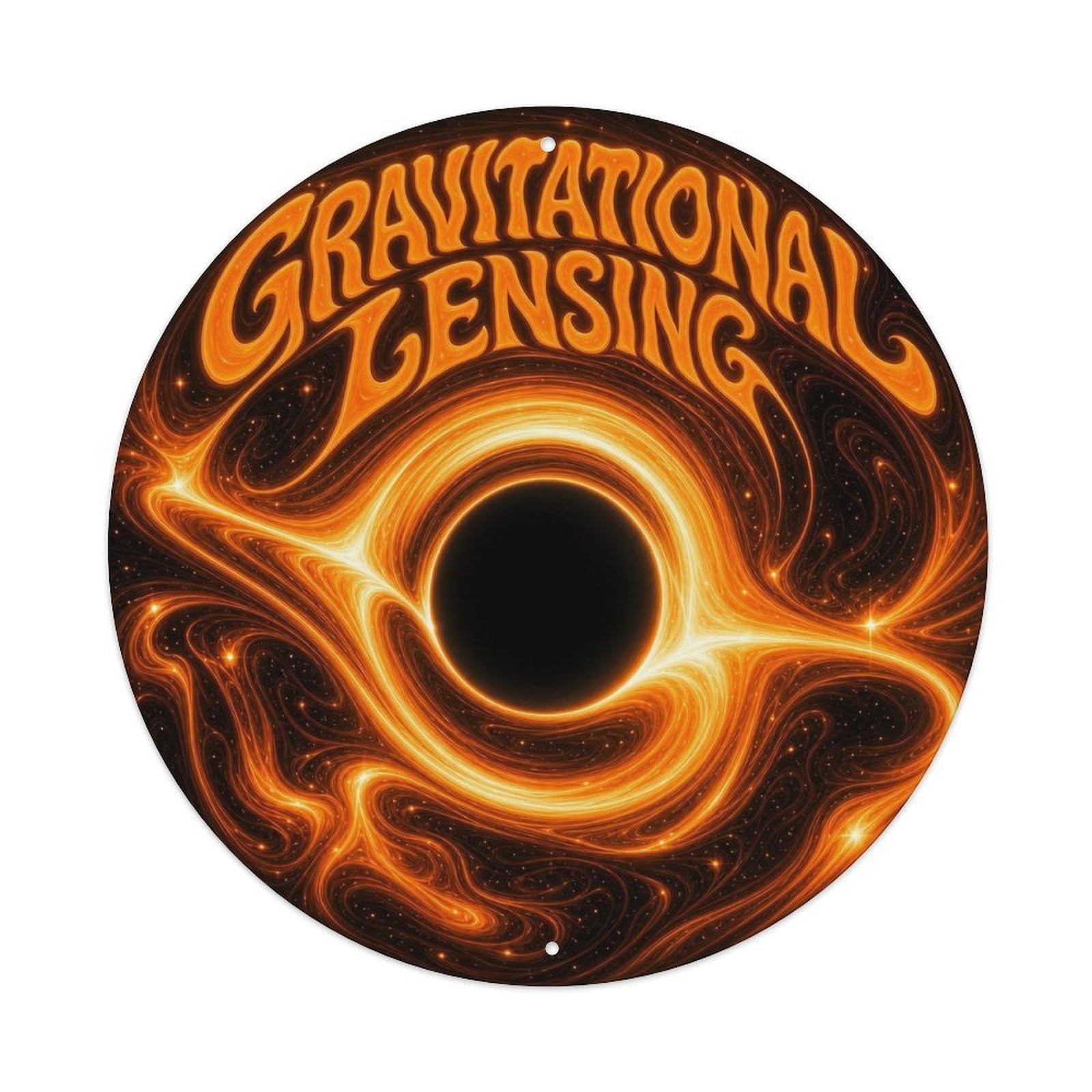Cosmos Black Hole Gravitational Lensing Astronomy Metal Tin Sign
