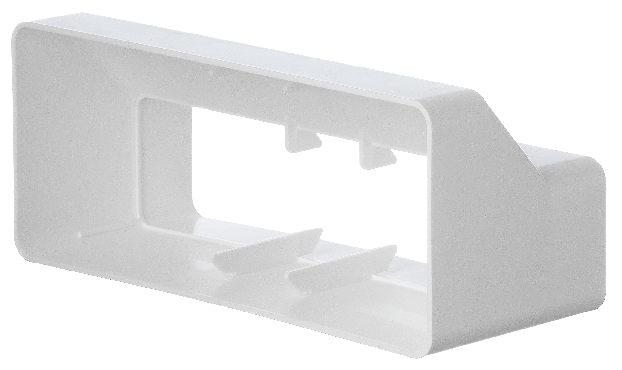Steinberg14 Reductor de canal plano blanco de 220 x 90 mm a 220 x 55 mm, plástico