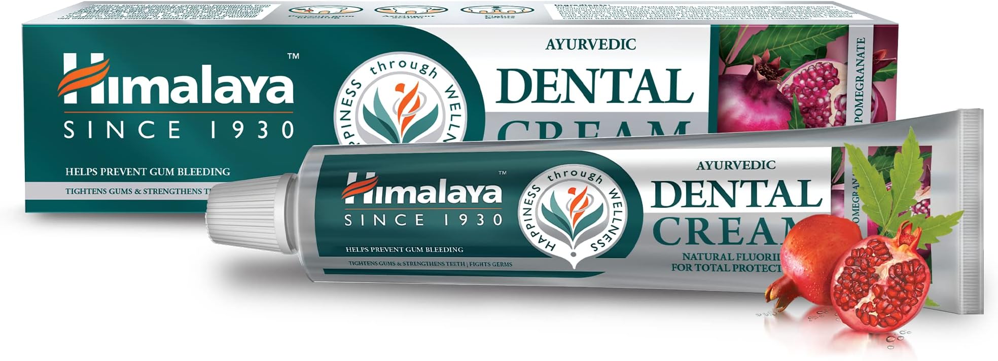 Ayurvedic Dental Cream Herbal Toothpaste - Neem & Pomegranate Gum Protection - 100g