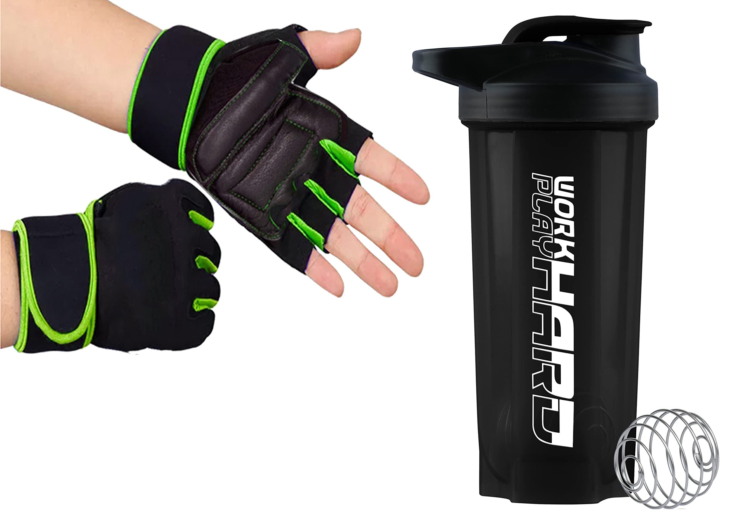 Cool Indian Gym Shaker Bottle and Gym Hand Gloves for Boys and Girls. / Weightlifting/Powerlifting Gloves/Protein Shaker/Leakproof Shaker/700ml,(Pack of 2). (Green)-image-25