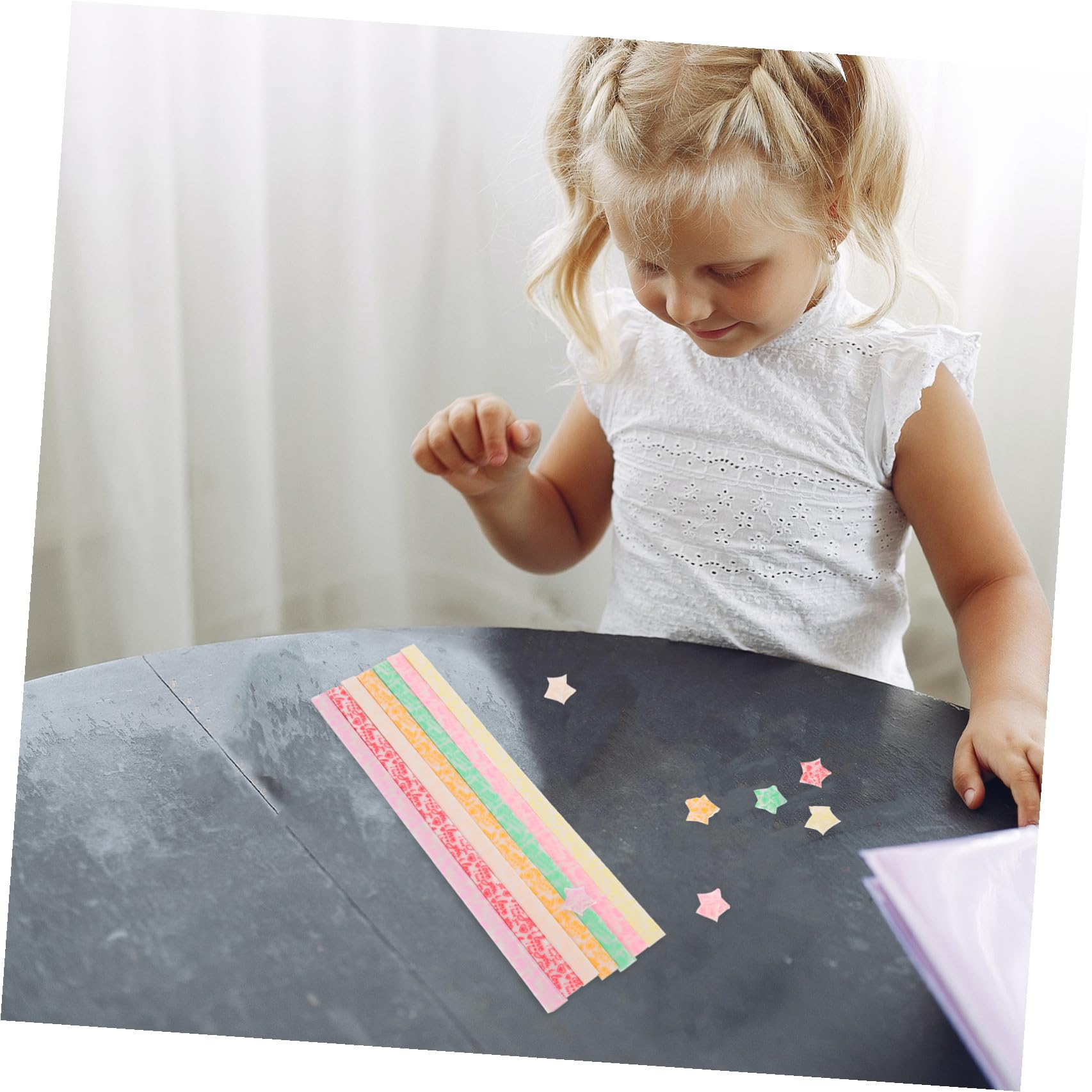 SEWACC 600 Stück Stern Faltpapier Origami Papier Leuchtendes Sternenpapier Leuchtendes Sternenpapier