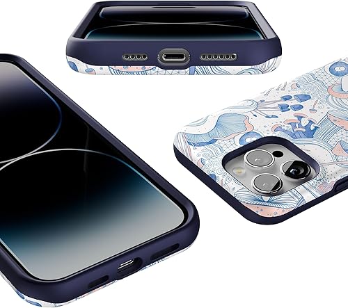 Vista 1168 de Casely - Funda para iPhone 14 Pro Max, Viva La Vida, Frida Kahlo Floral Collage, compatible con MagSafe 10 Frida Kahlo Viva La Vida Collage