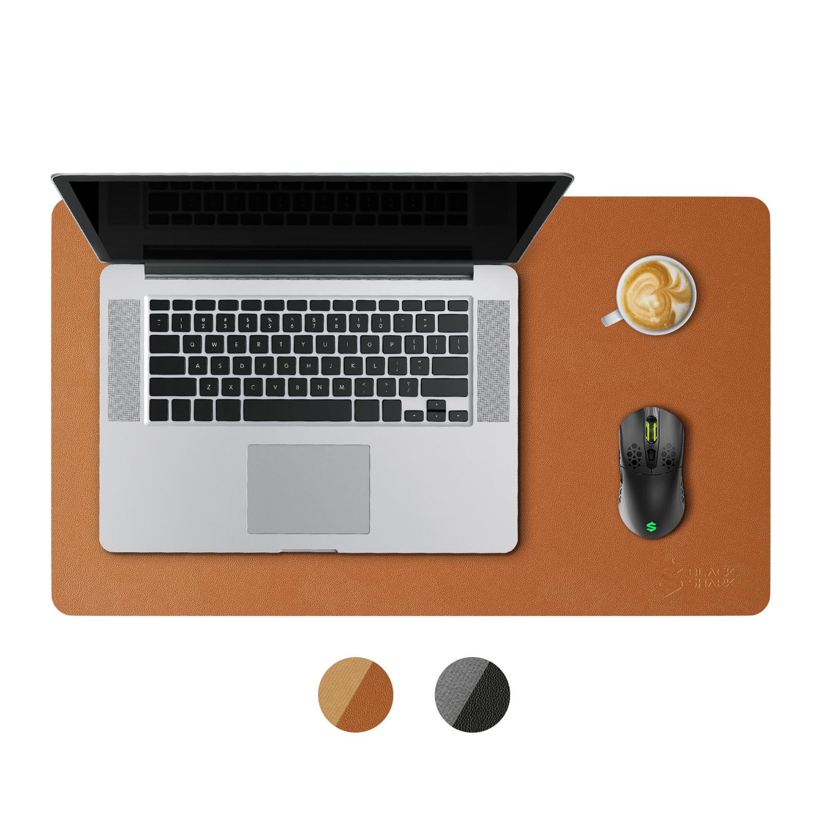 Black Shark Non-Slip Desk Mat, Gaming Mouse Pad (23.6" x 13.7" x 0.12"), Easy-to-Clean Laptop Keyboard Mouse Pad, Writing Pad, Waterproof Desktop