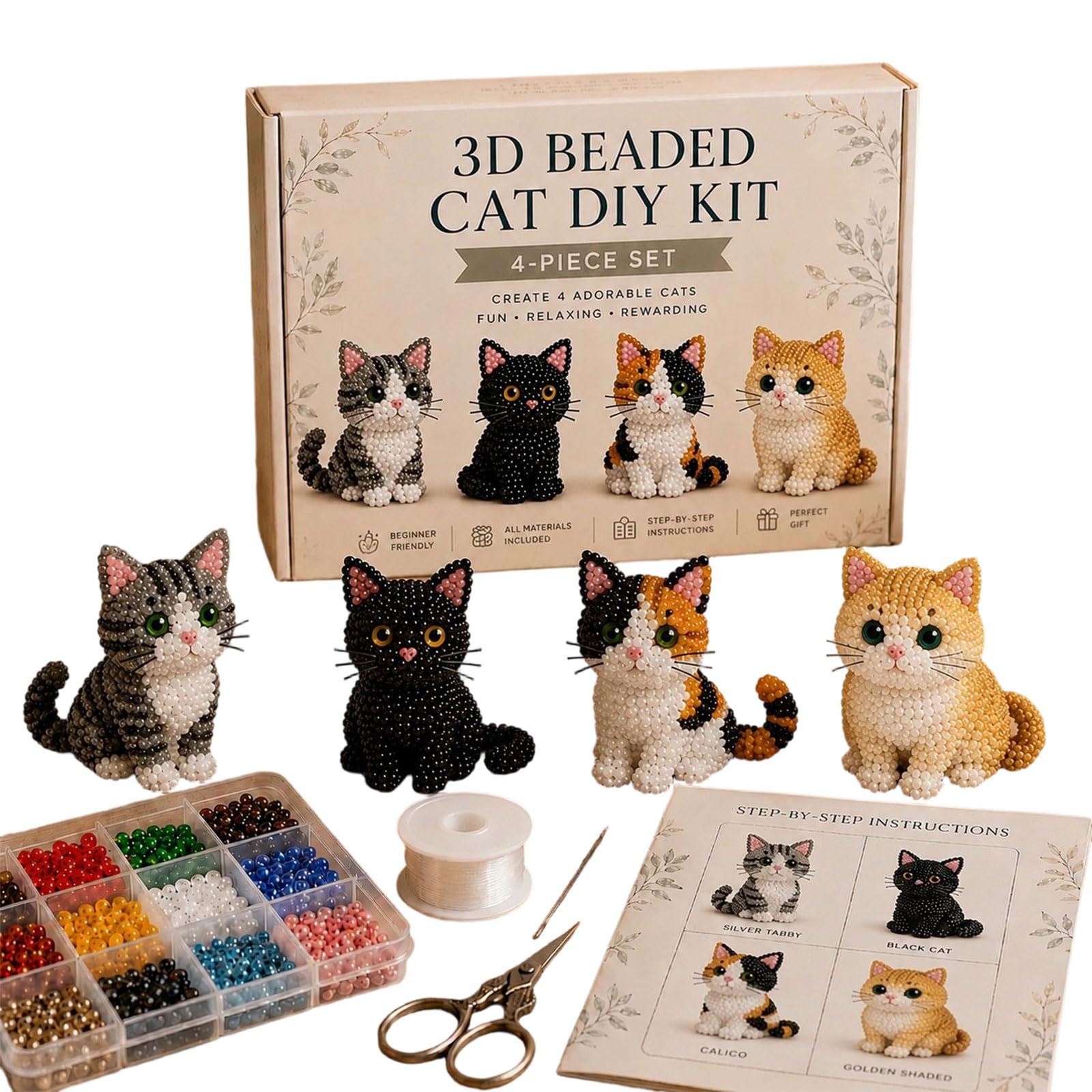 Tfaoys H Creative Animal Beads Craft Set Wit Assorted Colors And Shapes Family Entertainment Craft Beads For Babies Family Fun And Ome Decor Party Decoration