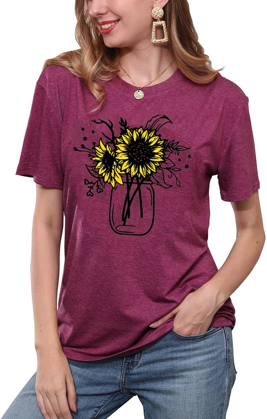 Sunflower Tank Top for Women Sleeveless Summer Tops Cute Flower Graphic Tops - Image 2