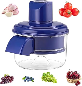 Grape Peeler, Electric Garlic Peeler Machine for Cherry Tomatoes | One-Button Peeling, Rechargeable Cordless Design, For Grapes Garlic and Cherry Tomatoes, Detachable Easy-Clean Parts