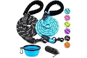 COOYOO Dog Leash Large Dogs Heavy Duty 2 Pack Reflective
