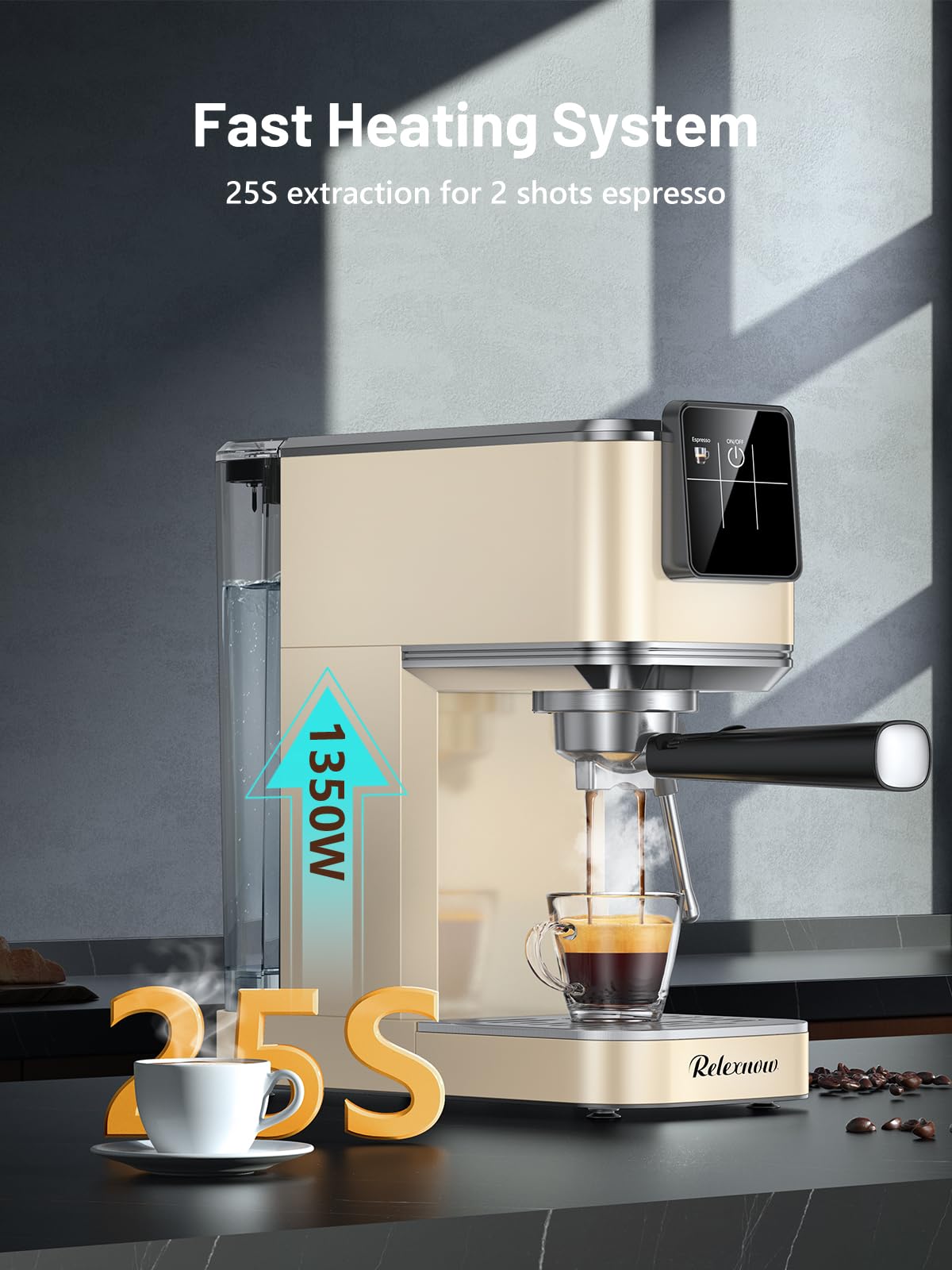 RELEXNOW Espresso Machine - Make Cappuccinos & Lattes -3 RELEXNOW Espresso Machine - Make Cappuccinos & Lattes -3