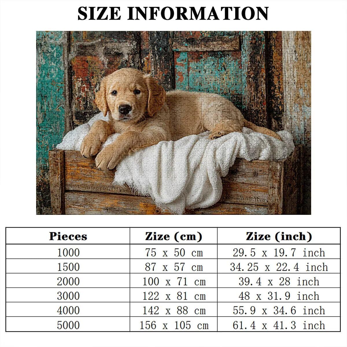 Puzzle 2000 sztuk dla dorosłych pies drewniane puzzle dla dorosłych, trudne drewniane łamigłówki, rodzinne gry edukacyjne, łamigłówki z pudełkiem na prezent do dekoracji domu, prezent dla kobiet, S-80