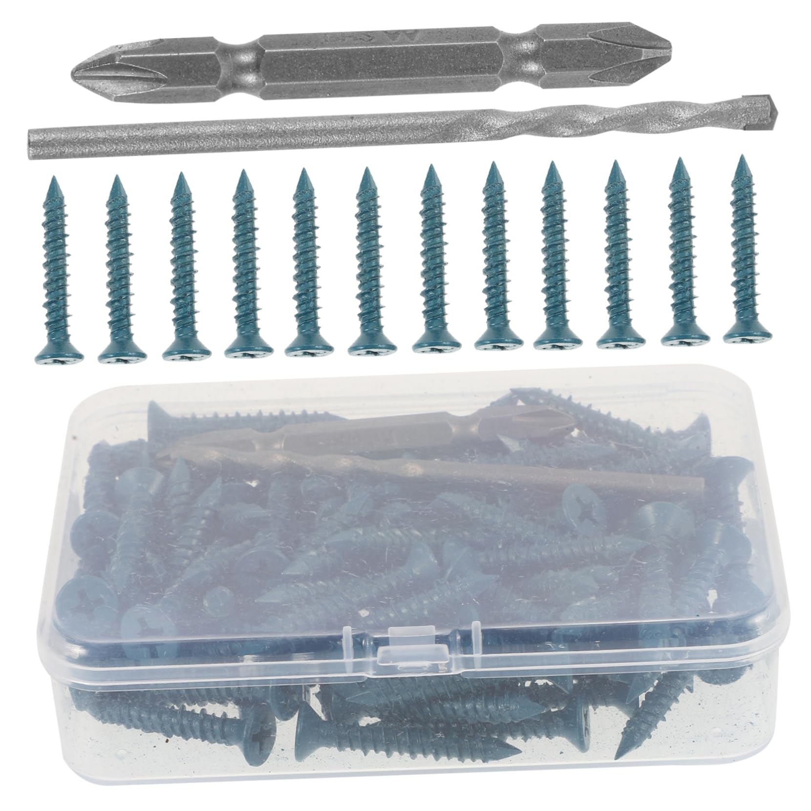 IWOWHERO 1 Set Wall Anchor Concrete Screw and Drill Bit Kit Versatile Solution for Home Decor Cement Screws for Concrete Walls