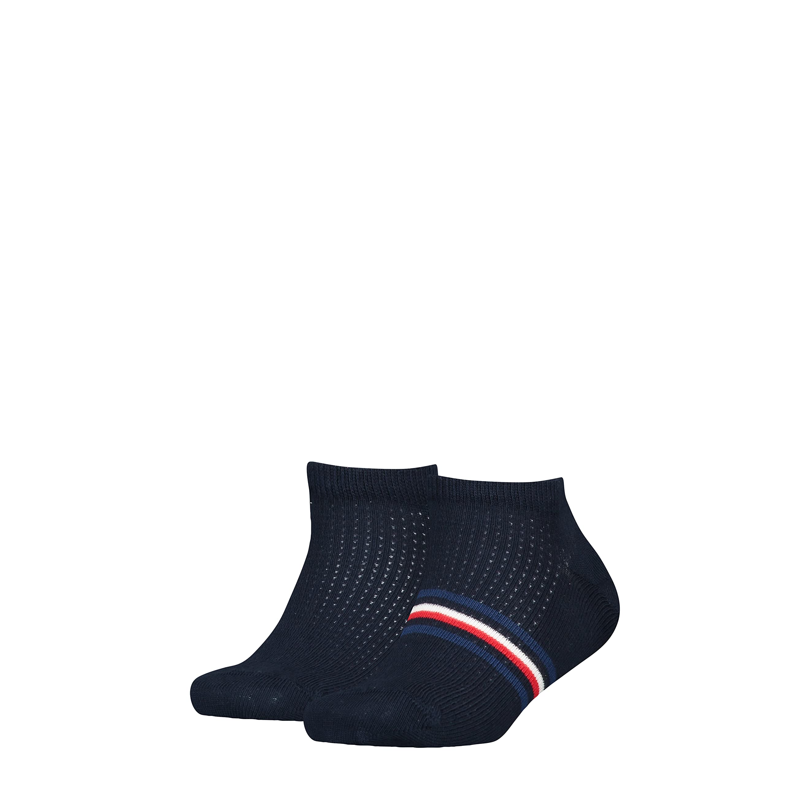 Tommy Hilfiger TH Kids 2p Mesh-Zapatillas Deportivas para niños, Azul Marino, 31-34 Unisex Adulto