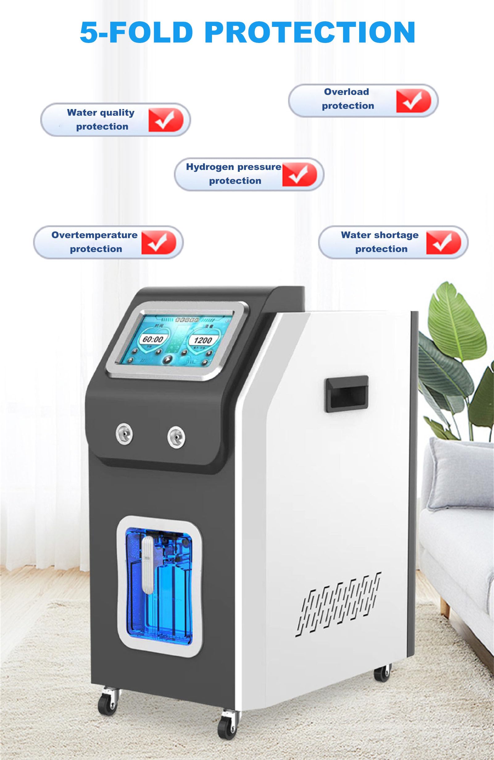 Amazon｜Aniwini 水素吸入機 3000ml/分、SPE PEM ウォーター