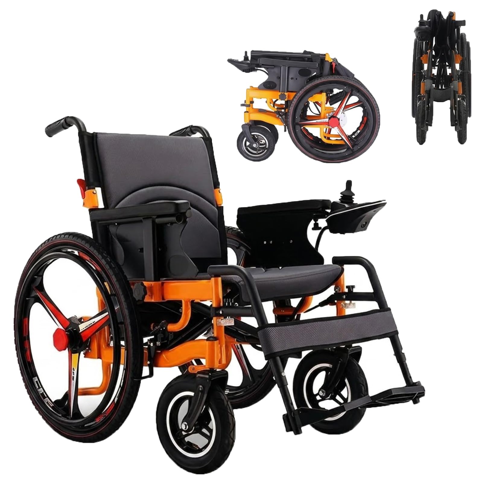 Carrozzina Elettrica Pieghevole 500W Con Batteria Litio 20Ah Fuoristrada