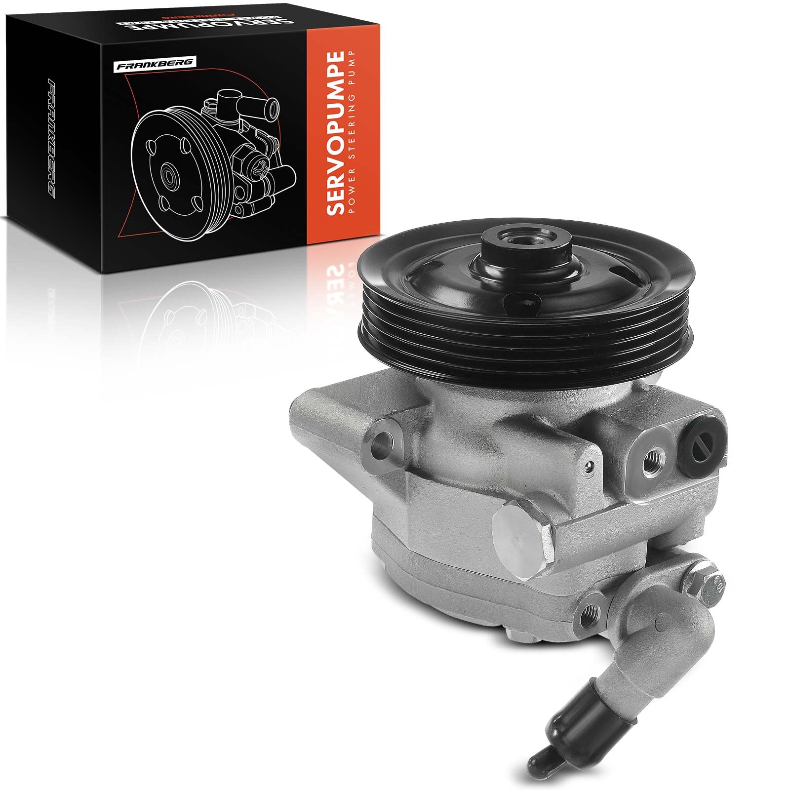 Frankberg Servopumpe Hydraulikpumpe Lenkung Mit Riemenscheiben Kompatibel mit Mondeo IV BA7 I4 1.6L 2007-2014, Mondeo IV Turnier BA7 I4 1.6L 2007-2010 Replace# 6G91-3A696-BD