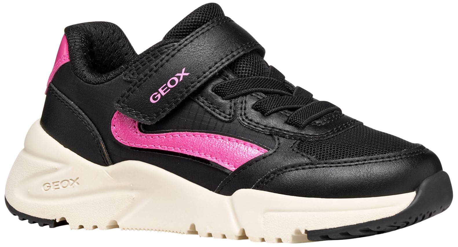 Geox Junior J Loftus Girl Sneakers Black/Fuchsia, 31 EU