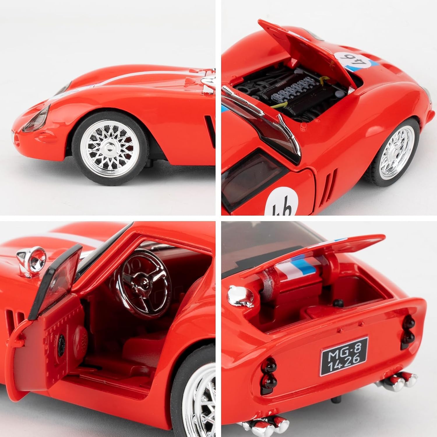 FEXXA 1.32 Ferrari 250 GTO (1962) Die-Cast Metal Car with Sport