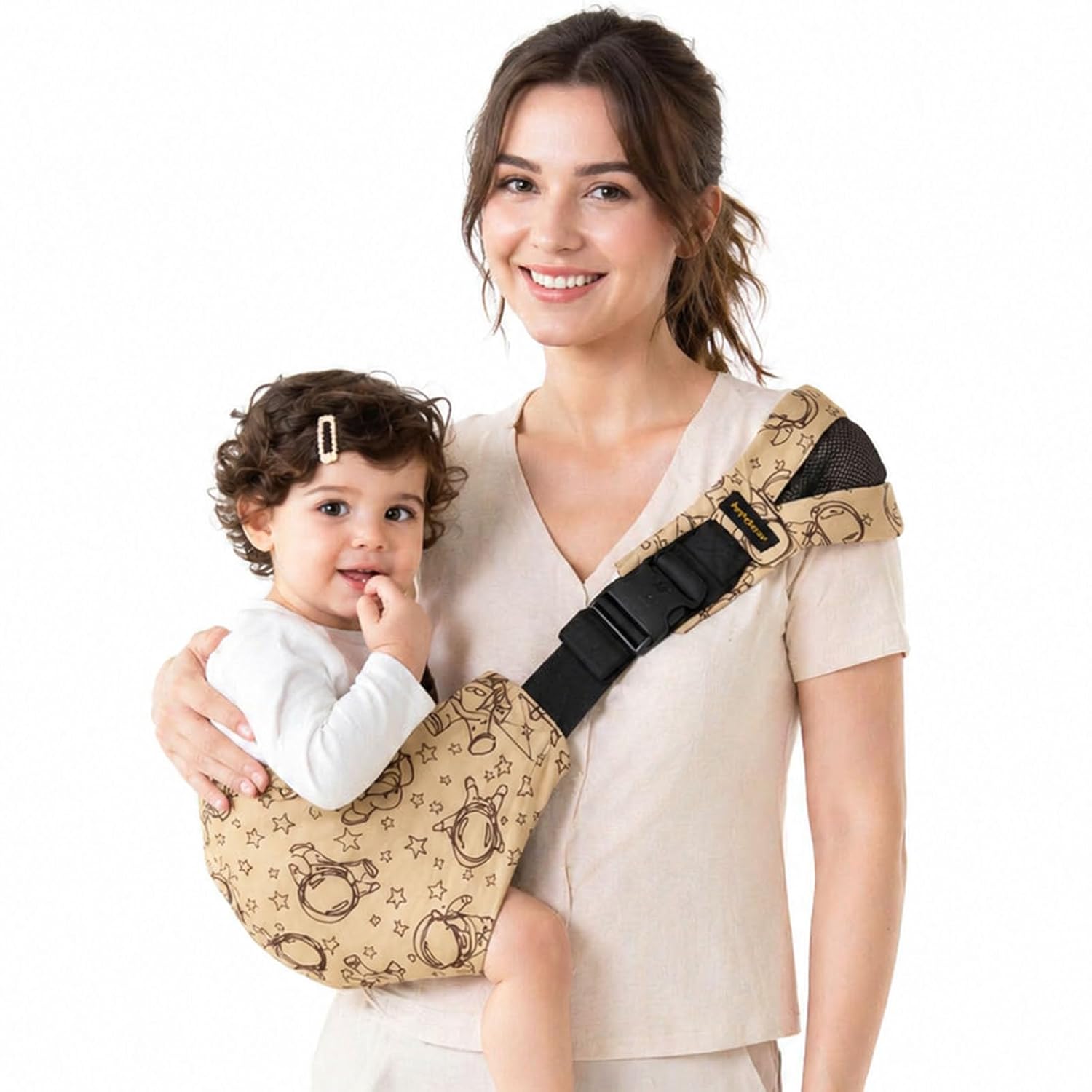 Baby Sling Carrier for Toddlers, Adjustable One-Shoulder Baby Carrier, Lightweight Breathable Baby Sling for Travel, Walking & Daily Use, Ergonomic Baby Holder,Hip Healthy Baby Sling Carrier