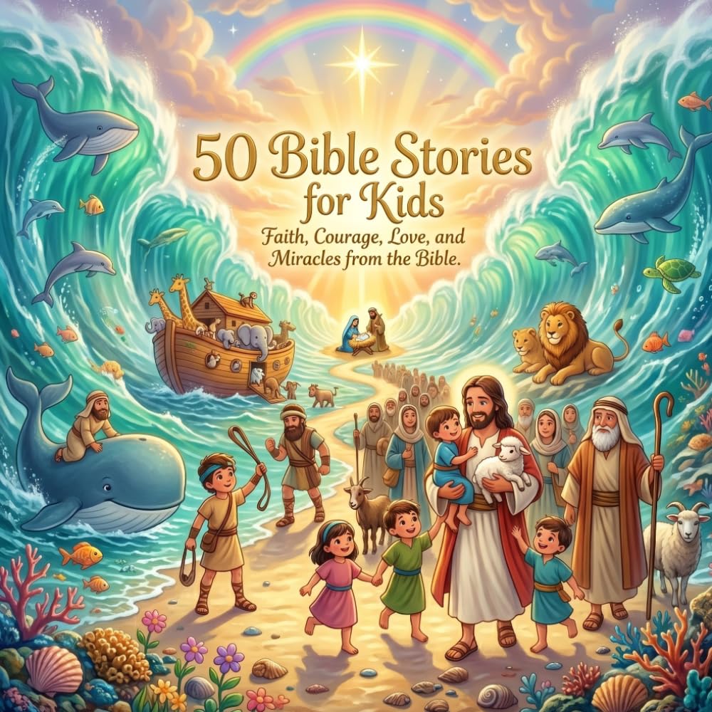 50 Bible Stories for kids: Faith, Courage, Love and Miracles from the Bible