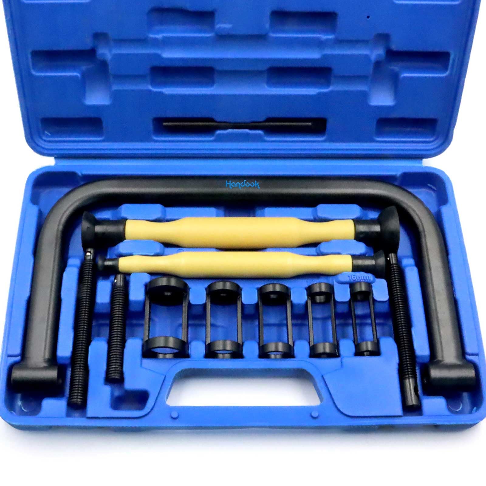 Handook 12-Piece Universal Valve Spring Compressor & Lapper Kit (C-Clamp Style)