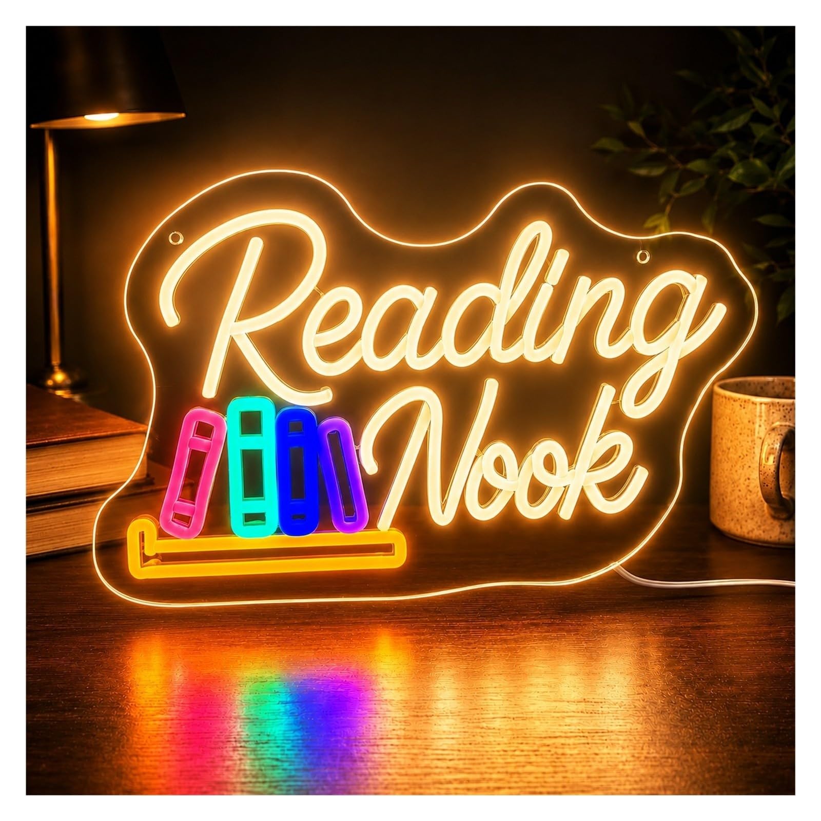 Decoración Lámparas Letrero De Neón LED Rincón Lectura