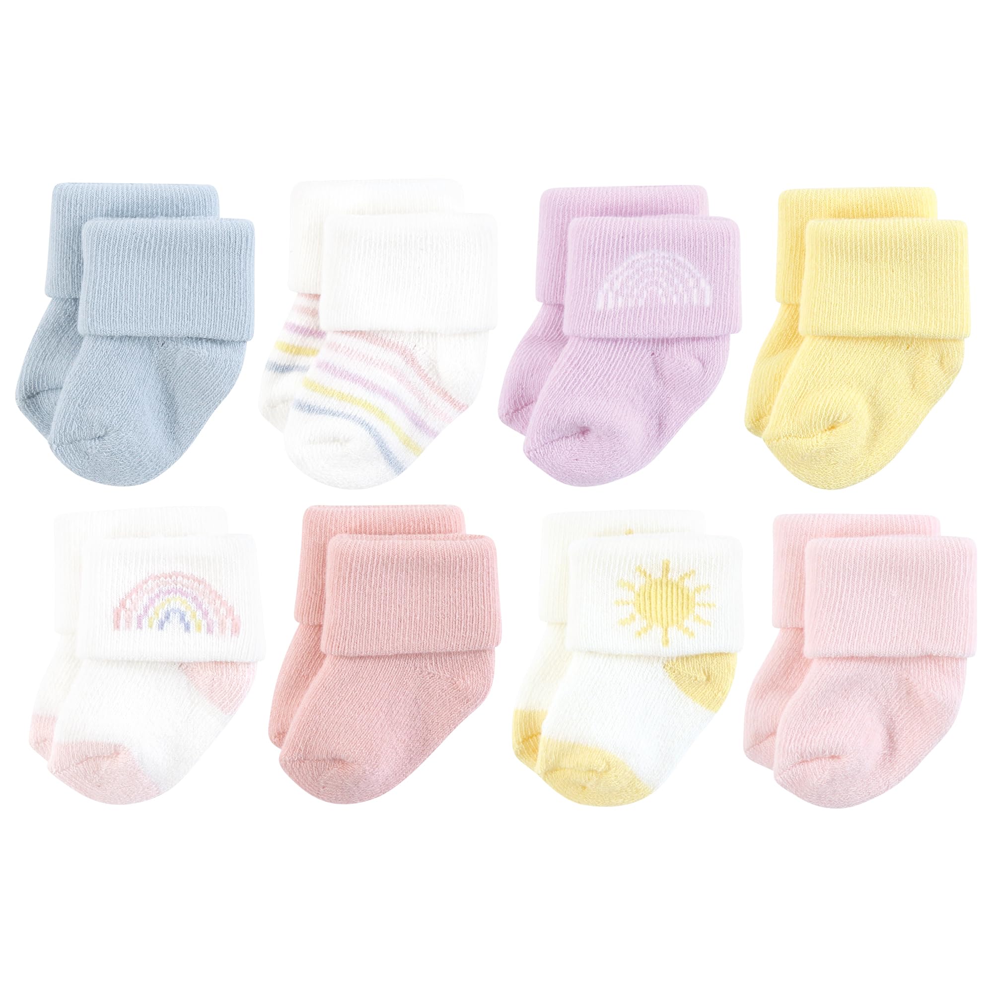 Hudson Baby Baby 8-pack Cotton Rich Newborn and Terry Socks
