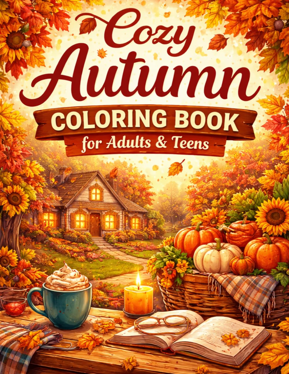 Cozy Autumn Coloring Book for Adults & Teens: Relaxing Fall Scenes with Pumpkins, Leaves, and Cozy Home Vibes!