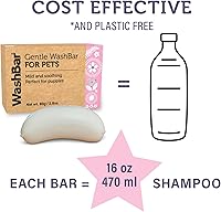 Vista 5 de Gentle WashBar for Pets - Champú suave y seguro para cachorros para perros pequeños. Aroma fresco en una barra de jabón compacta y ligera. Adecuado