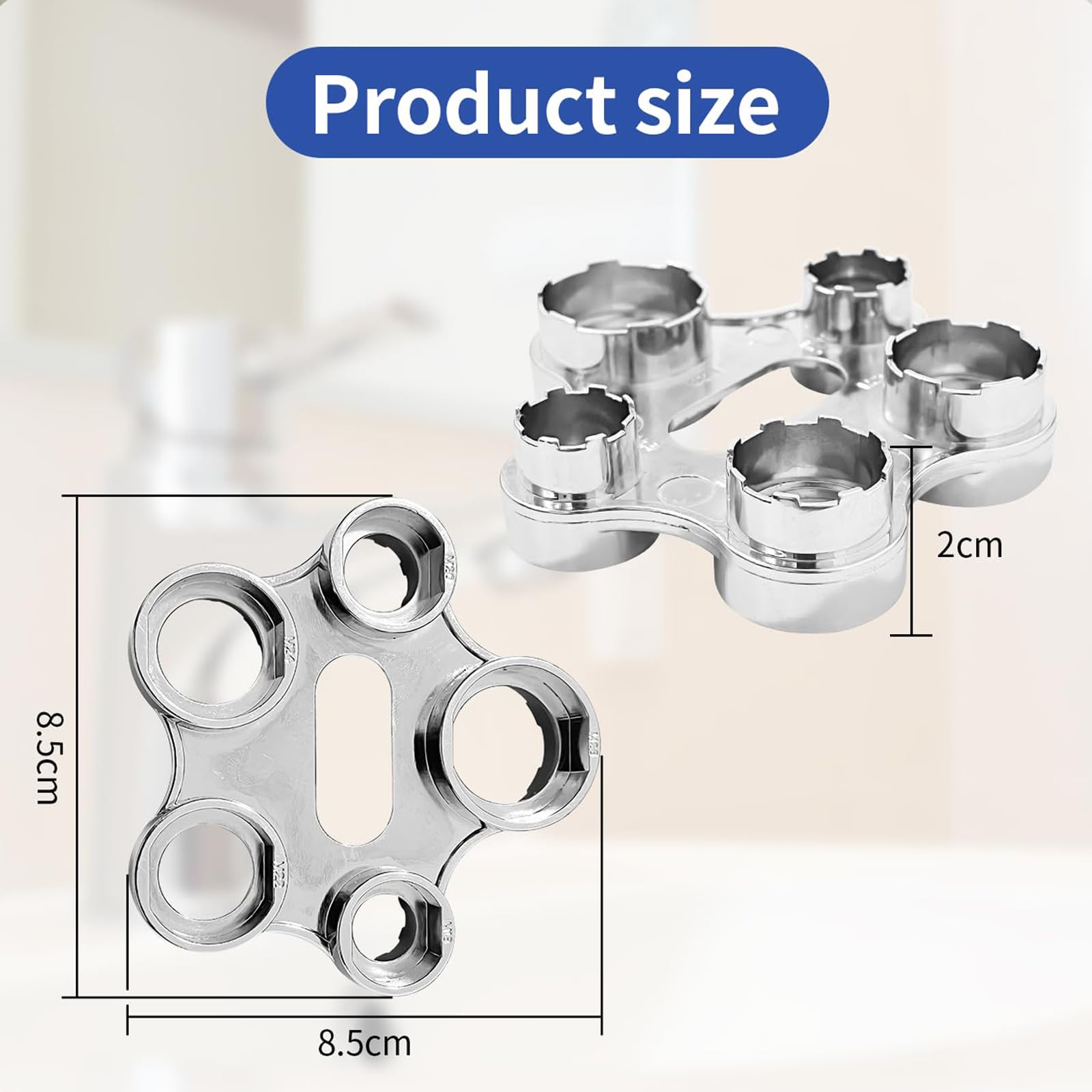 Efficient Water Flow Adjusting Tool, 10 in 1 Faucet Aerator Removal Tool, Multi-Use Faucet Aerator Key - Image 2
