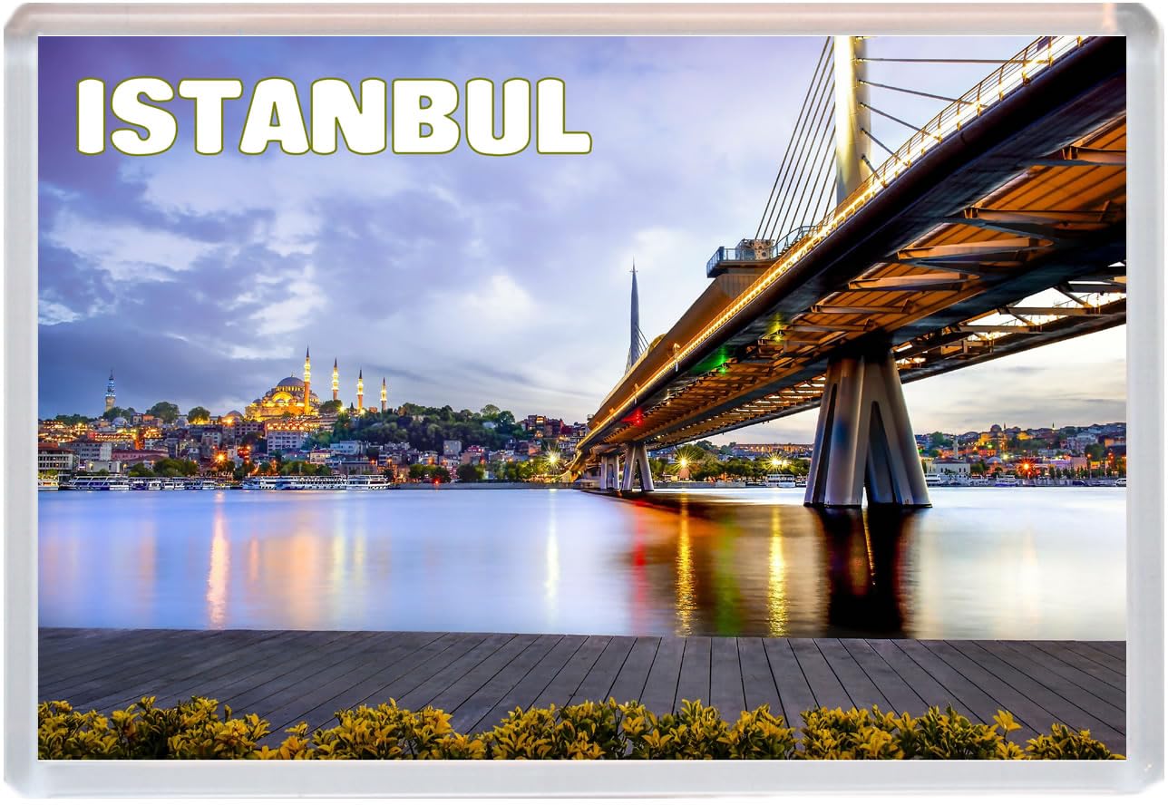 Baked Bean Store Multicolor Istanbul - Turkey - Jumbo Fridge Magnet 96 X 67Mm Bbsfhm1537