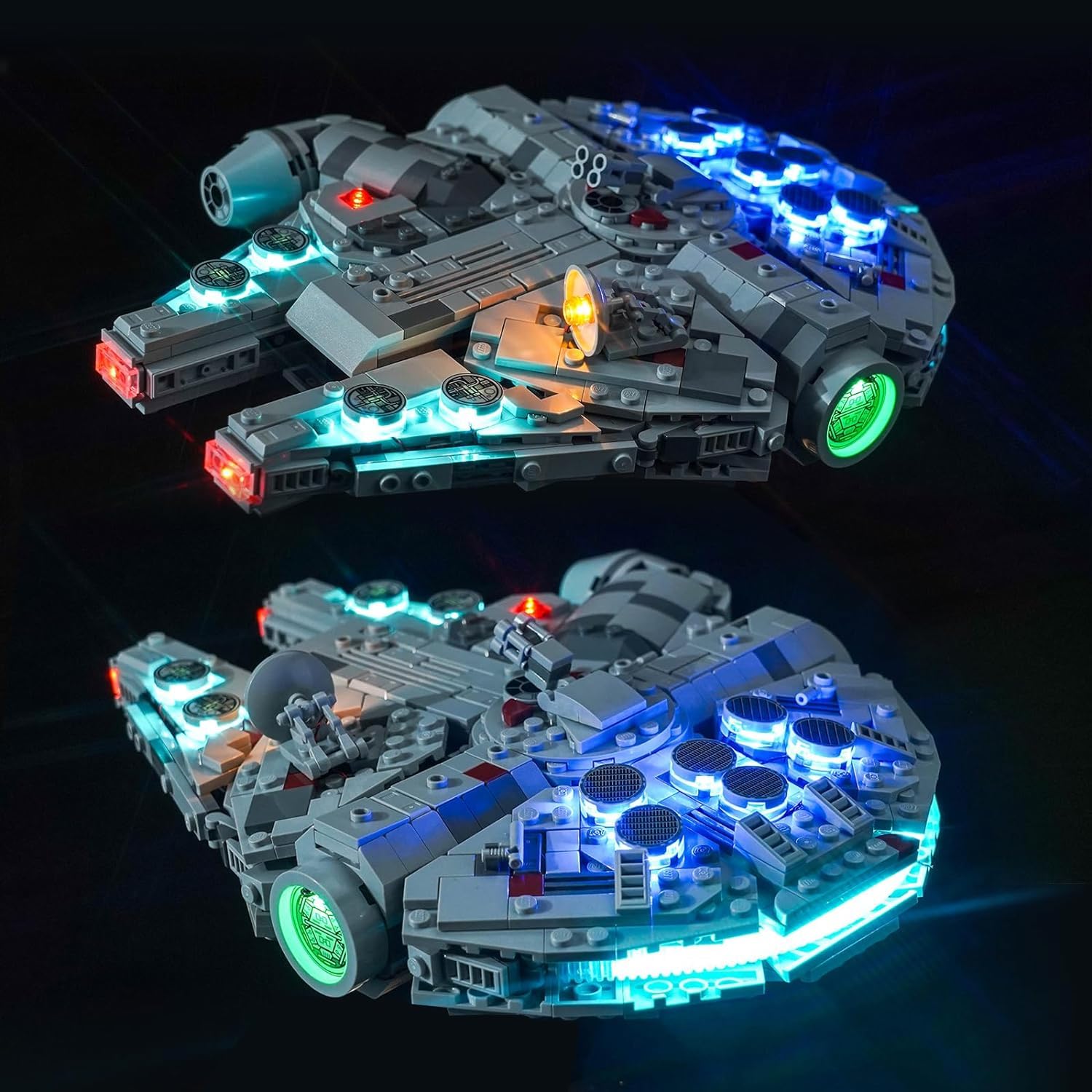 Kit d'éclairage LED BrickBling pour Lego 75375 Faucon Millennium, kit d'éclairage décoratif pour Lego Millennium Falcon Jouet créatif - Version standard - 1