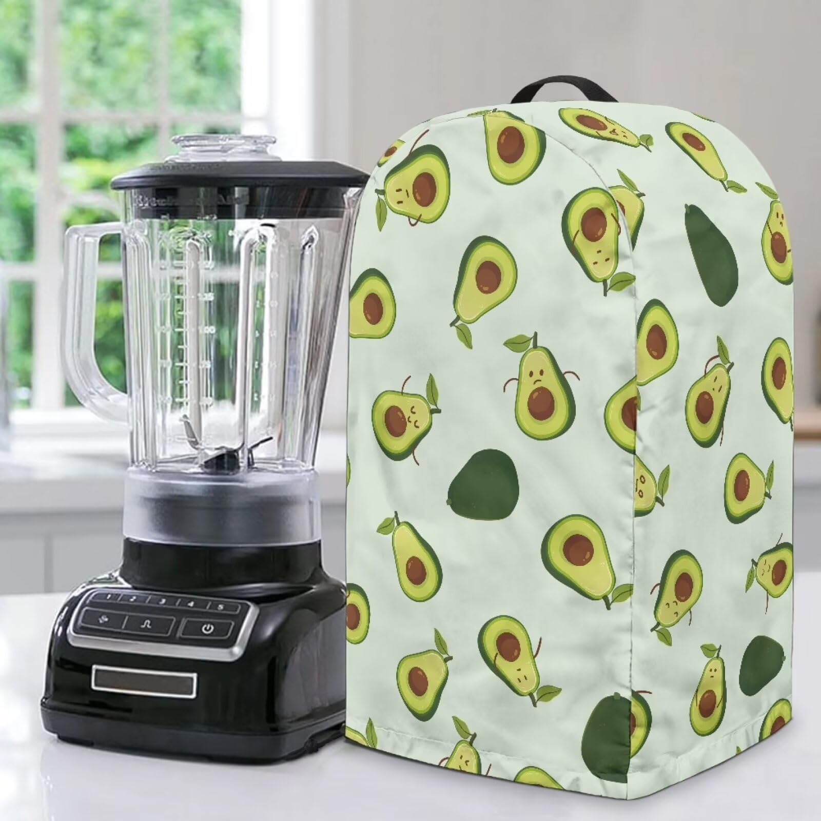 Bivxisrvo Green Avocado Blender Cover Portable Kitchen Blender Dust Covers Washable Stain-Resistant Food Processor Hood Stand Mixer Case for Home Kitchen Indoor Aid Attachment