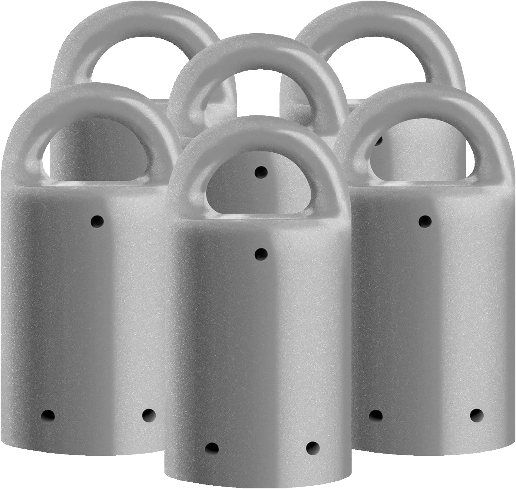 6 Pack Heavy-Duty Neodymium Anti-Rust Magnet, Best for Magnetic Stud Finder/Key Organizer/Indoor and Outdoor Multi Uses, Gray with Key Ring