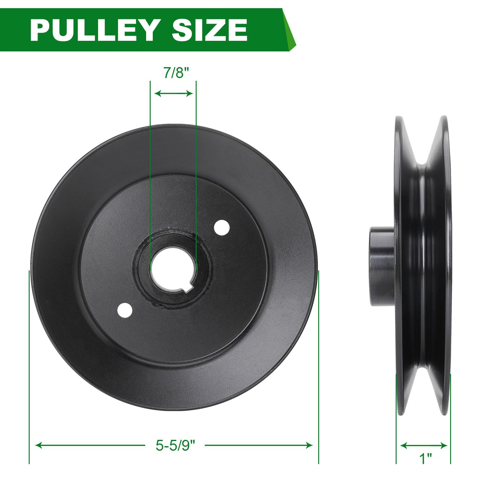 037-2050-00 - Conjunto de husillo con polea 033-4890-00 que sustituye a Bad Bo y MZ & MZ Magnum 54 pulgadas, conjunto de cubierta ZT Avenger de 54 pulgadas (solo 54 pulgadas), paquete de 3