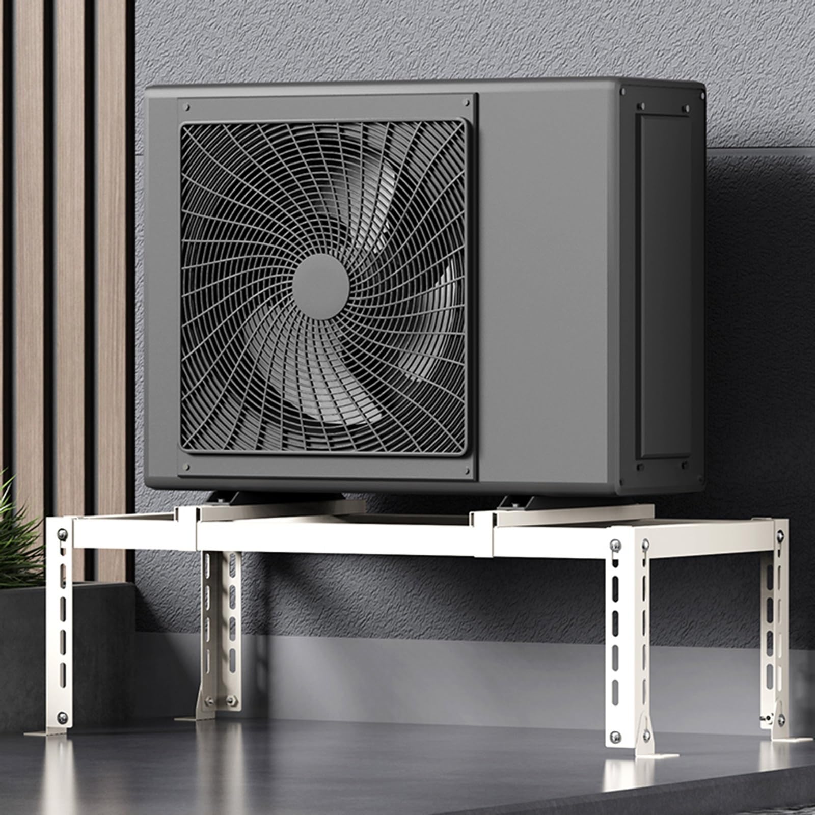 Staffe Condizionatore Esterno in Acciaio Inox, Piedini Condizionatore Esterno per Esterni, kit Installazione Climatizzatore per un Supporto Robusto(80x45x30cm/32x18x12in)