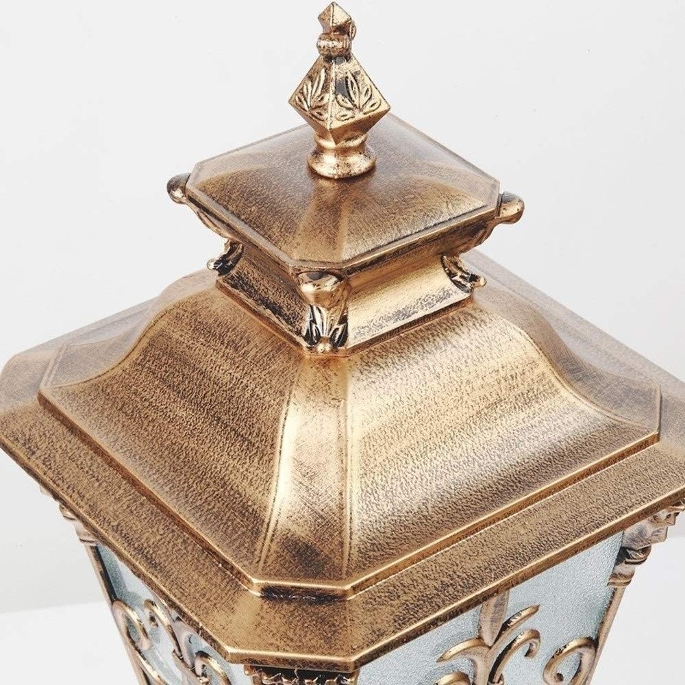 Traditioneller viktorianischer Stil, wasserdicht, für den Außenbereich, Gartenpfosten, Lampe, E27, Dekoration für Straße, Rasen, Villa, Zaun, Tür, Veranda, Terrasse, Säule aus Aluminium