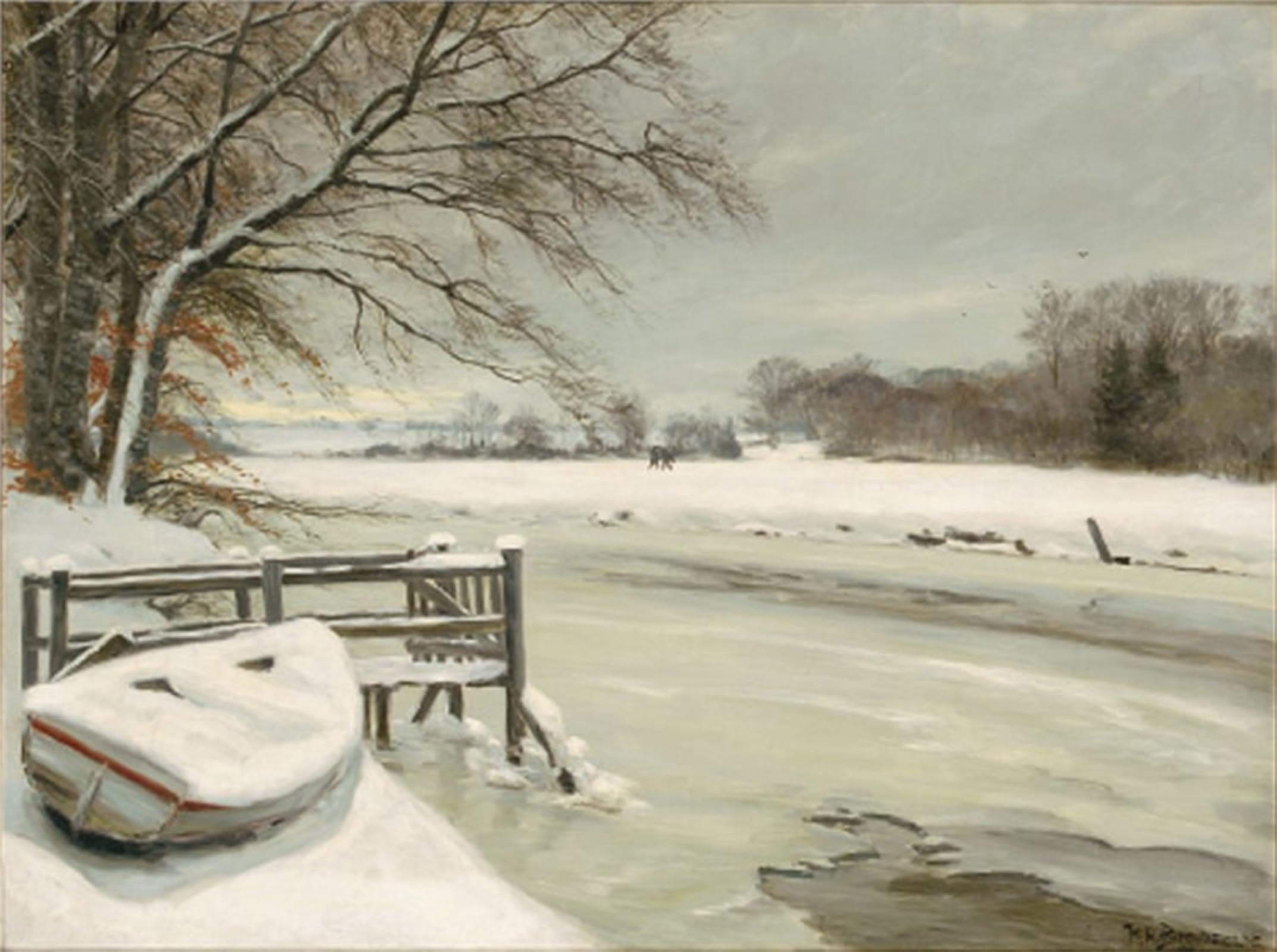 Peintures Vinterdag Hans Brendekilde pour embellir un grand mur blanc vide