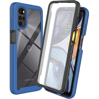 XINYEXIN Case for Motorola Moto G22 / Moto E32 / E32S, 360 Degree Shockproof Mobile Phone Case with Integrated Screen Protect