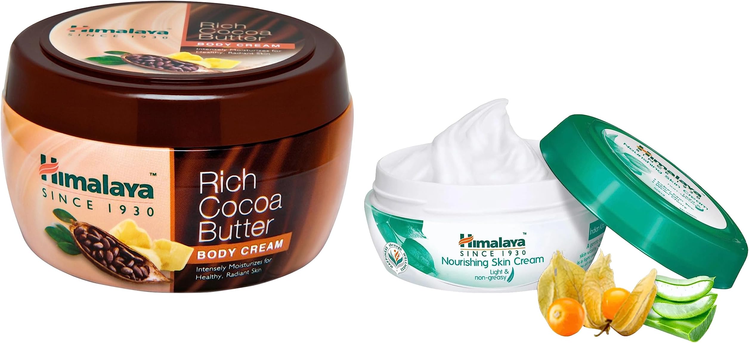 Himalaya Rich Cocoa Butter Body Cream, 200ml & Nourishing Skin Cream, 200ml