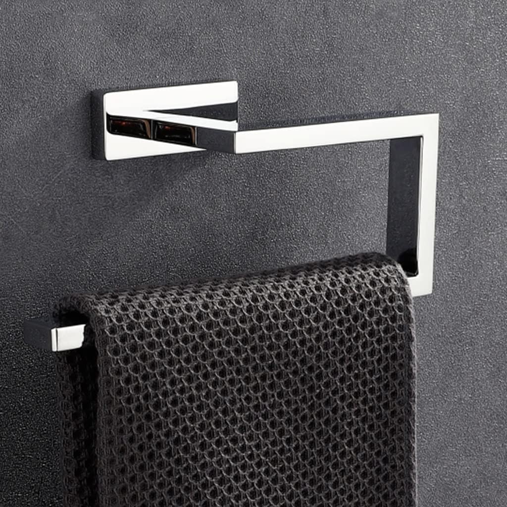 LSLYTQ All Copper Towel Ring, Bathroom Square Hand Towel Holder, Nordic Hardware Pendant, Bathroom Towel Hanger