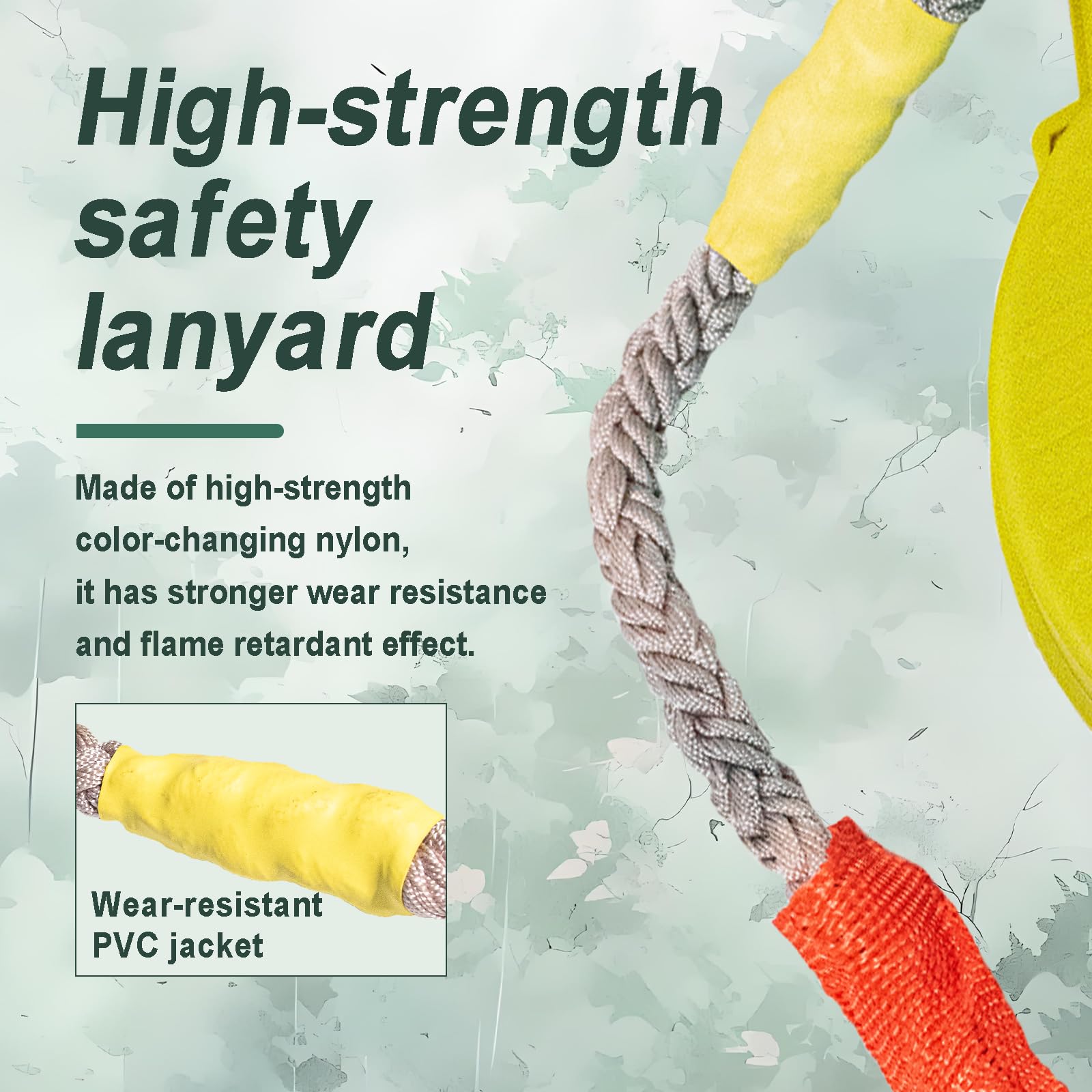 Dispositivo Anticaida Retractil, 150kg Arnes Linea de Vida Retráctil Homologado, 3-20m Arnes Seguridad Anticaidas Retractil Trabajo Tejados/ Altura con Gancho Autoblocante(Amarillo,20 Metros)